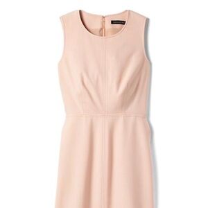 Banana Republic Luxe Brush Twill Shift Dress, light pink, size 6